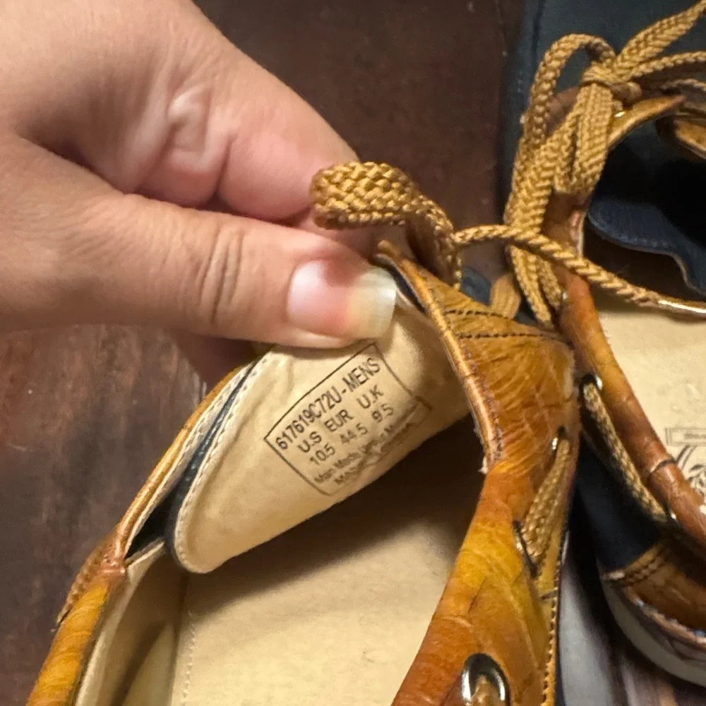 Classic Navy and Tan Boat Shoes